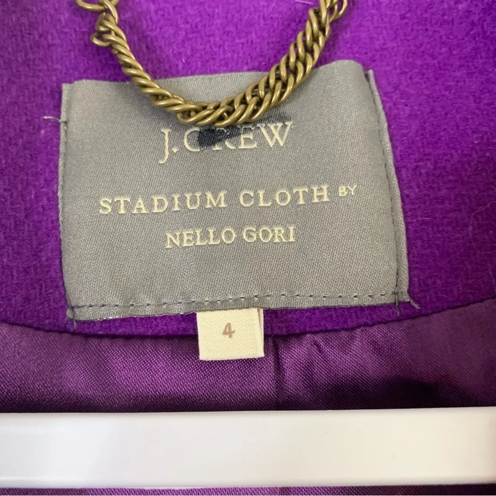 J.crew Womens purple stadium cloth pea cot 4 - Picture 6 of 12